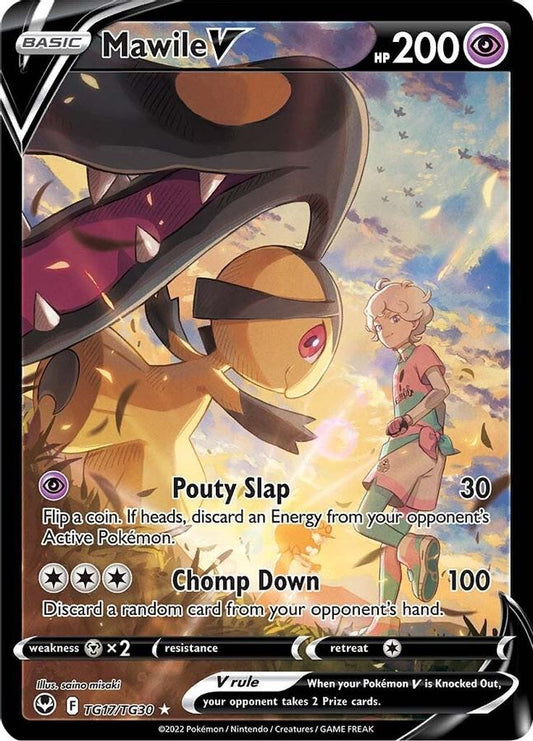 Buy Pokemon cards Australia - Mawile V TG17/TG30 - Premium Raw Card from Monster Mart - Pokémon Card Emporium - Shop now at Monster Mart - Pokémon Cards Australia. MMB40, Silver Tempest, Trainer Gallery, Ultra Rare