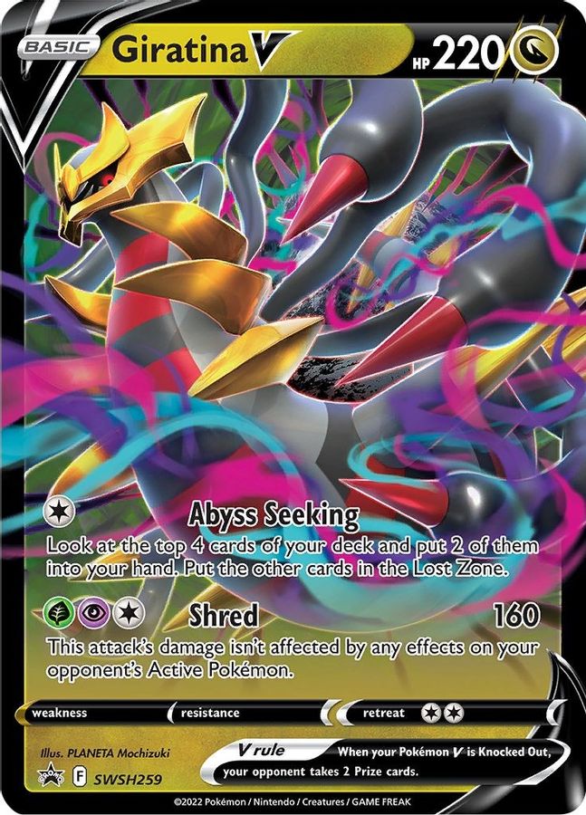 Buy Pokemon cards Australia - Giratina V SWSH259 - Premium Raw Card from Monster Mart - Pokémon Card Emporium - Shop now at Monster Mart - Pokémon Cards Australia. MMB50, Promo, Sword & Shield