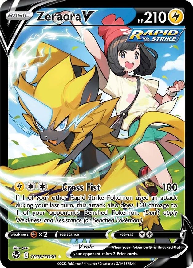 Buy Pokemon cards Australia - Zeraora V TG16/TG30 - Premium Raw Card from Monster Mart - Pokémon Card Emporium - Shop now at Monster Mart - Pokémon Cards Australia. Silver Tempest, Trainer Gallery