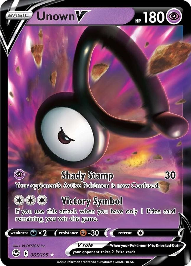 Buy Pokemon cards Australia - Unown V 065/195 - Premium Raw Card from Monster Mart - Pokémon Card Emporium - Shop now at Monster Mart - Pokémon Cards Australia. MMB50, New 18 Mar, Silver Tempest