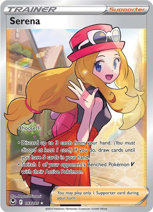 Buy Pokemon cards Australia - Serena Trainer 193/195 - Premium Raw Card from Monster Mart - Pokémon Card Emporium - Shop now at Monster Mart - Pokémon Cards Australia. Silver Tempest, Trainer