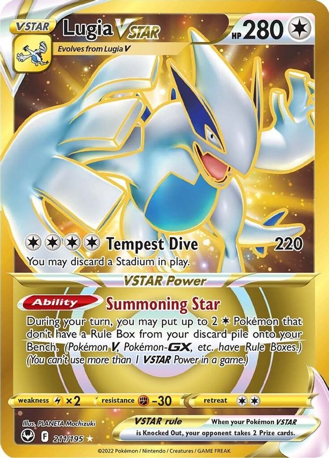 Buy Pokemon cards Australia - Lugia VSTAR 211/195 - Premium Raw Card from Monster Mart - Pokémon Card Emporium - Shop now at Monster Mart - Pokémon Cards Australia. Secret Rare, Silver Tempest, VSTAR