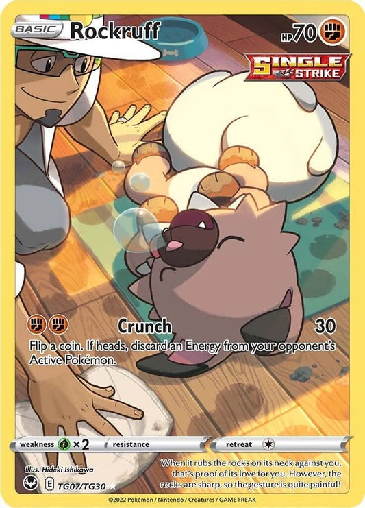 Buy Pokemon cards Australia - Rockruff TG07/TG30 - Premium Raw Card from Monster Mart - Pokémon Card Emporium - Shop now at Monster Mart - Pokémon Cards Australia. Silver Tempest, Trainer Gallery