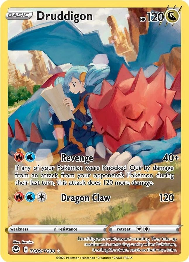 Buy Pokemon cards Australia - Druddigon TG09/TG30 - Premium Raw Card from Monster Mart - Pokémon Card Emporium - Shop now at Monster Mart - Pokémon Cards Australia. MMB10, Silver Tempest, Trainer Gallery