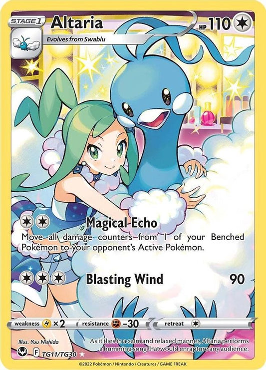 Buy Pokemon cards Australia - Altaria TG11/TG30 - Premium Raw Card from Monster Mart - Pokémon Card Emporium - Shop now at Monster Mart - Pokémon Cards Australia. MMB10, Silver Tempest, Trainer Gallery
