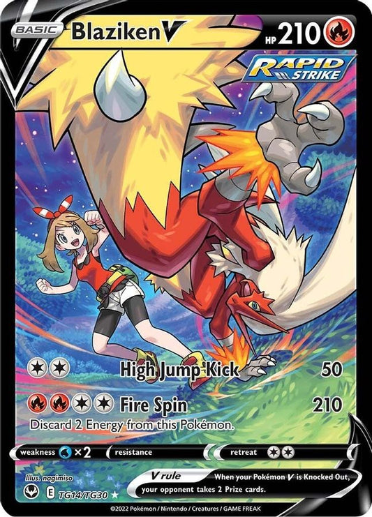 Buy Pokemon cards Australia - Blaziken V TG14/TG30 - Premium Raw Card from Monster Mart - Pokémon Card Emporium - Shop now at Monster Mart - Pokémon Cards Australia. Silver Tempest, Trainer Gallery