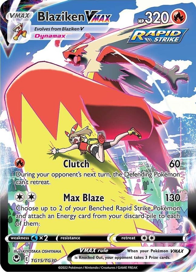 Buy Pokemon cards Australia - Blaziken VMAX TG15/TG30 - Premium Raw Card from Monster Mart - Pokémon Card Emporium - Shop now at Monster Mart - Pokémon Cards Australia. Silver Tempest, Trainer Gallery, VMAX