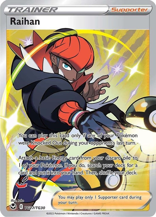 Buy Pokemon cards Australia - Raihan TG27/TG30 - Premium Raw Card from Monster Mart - Pokémon Card Emporium - Shop now at Monster Mart - Pokémon Cards Australia. Silver Tempest, Trainer, Trainer Gallery