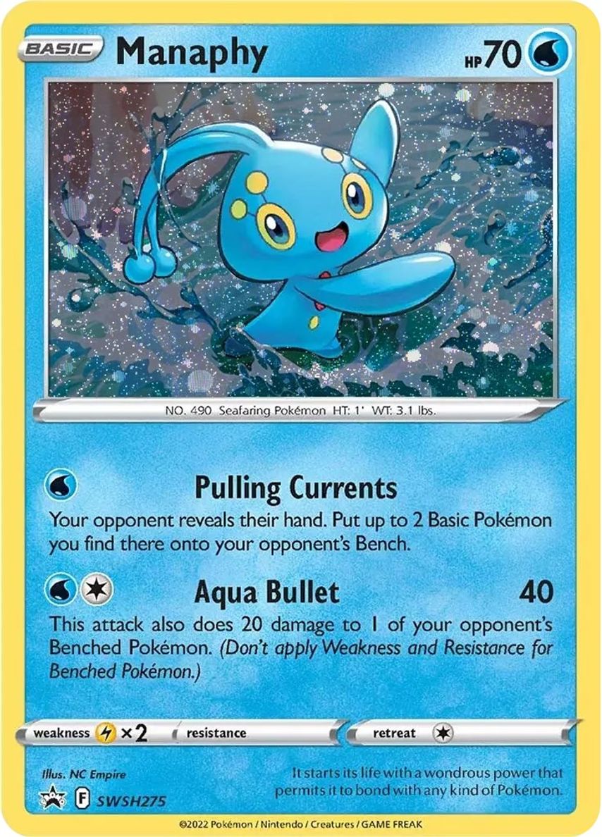 Buy Pokemon cards Australia - Manaphy Promo SWSH275 - Premium Raw Card from Monster Mart - Pokémon Card Emporium - Shop now at Monster Mart - Pokémon Cards Australia. Promo, Sword & Shield