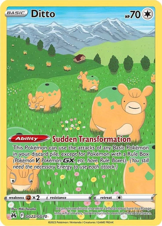 Buy Pokemon cards Australia - Ditto GG22/GG70 - Premium Raw Card from Monster Mart - Pokémon Card Emporium - Shop now at Monster Mart - Pokémon Cards Australia. Crown Zenith, Galarian Gallery