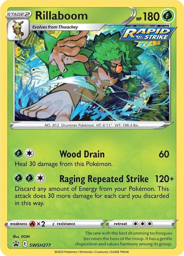 Buy Pokemon cards Australia - Rillaboom Promo SWSH277 - Premium Raw Card from Monster Mart - Pokémon Card Emporium - Shop now at Monster Mart - Pokémon Cards Australia. BF10, Promo, Sword & Shield