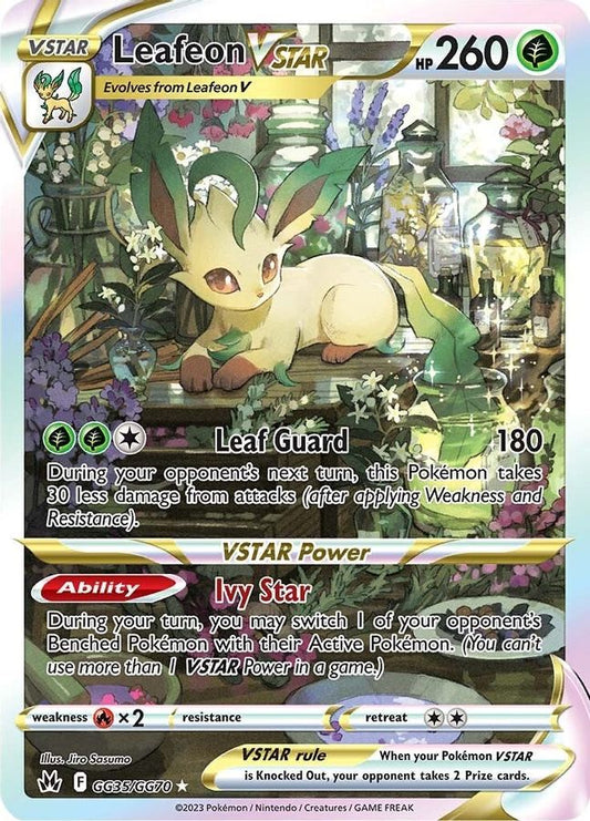 Buy Pokemon cards Australia - Leafeon VSTAR GG35/GG70 - Premium Raw Card from Monster Mart - Pokémon Card Emporium - Shop now at Monster Mart - Pokémon Cards Australia. Crown Zenith, Galarian Gallery, VSTAR