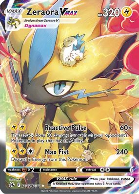 Buy Pokemon cards Australia - Zeraora VMAX GG42/GG70 - Premium Raw Card from Monster Mart - Pokémon Card Emporium - Shop now at Monster Mart - Pokémon Cards Australia. Crown Zenith, Galarian Gallery, VMAX