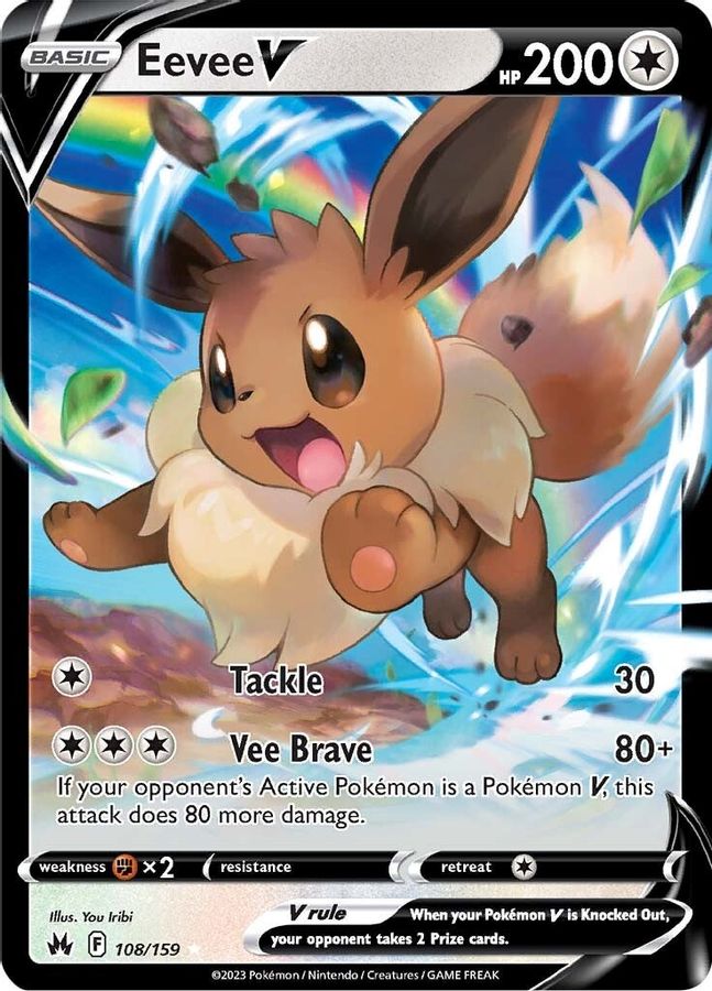 Buy Pokemon cards Australia - Eevee V 108/159 - Premium Raw Card from Monster Mart - Pokémon Card Emporium - Shop now at Monster Mart - Pokémon Cards Australia. Crown Zenith