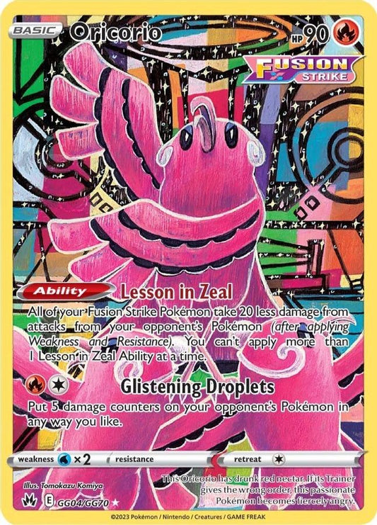 Buy Pokemon cards Australia - Oricorio GG04/GG70 - Premium Raw Card from Monster Mart - Pokémon Card Emporium - Shop now at Monster Mart - Pokémon Cards Australia. Crown Zenith, Galarian Gallery, MMB20