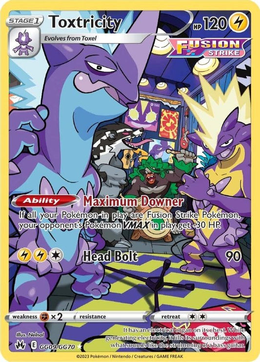 Buy Pokemon cards Australia - Toxtricity GG09/GG70 - Premium Raw Card from Monster Mart - Pokémon Card Emporium - Shop now at Monster Mart - Pokémon Cards Australia. Crown Zenith, Galarian Gallery