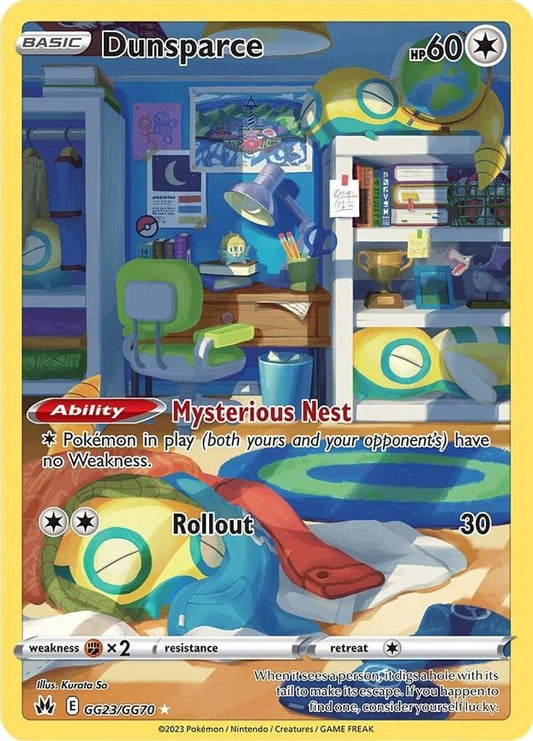 Buy Pokemon cards Australia - Dunsparce GG23/GG70 - Premium Raw Card from Monster Mart - Pokémon Card Emporium - Shop now at Monster Mart - Pokémon Cards Australia. Crown Zenith, Galarian Gallery, MMB10