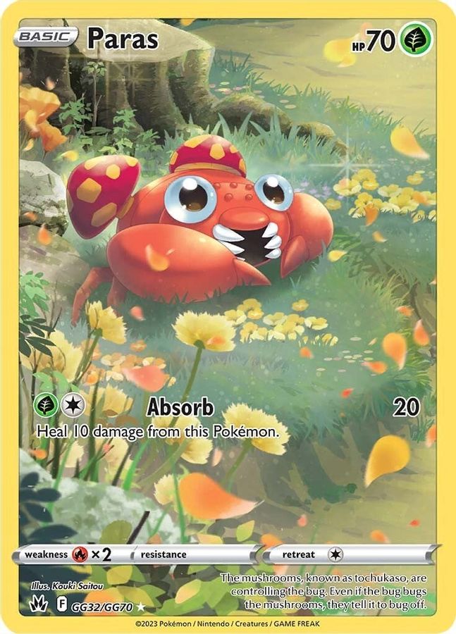 Buy Pokemon cards Australia - Paras GG32/GG70 - Premium Raw Card from Monster Mart - Pokémon Card Emporium - Shop now at Monster Mart - Pokémon Cards Australia. Crown Zenith, Galarian Gallery, MMB40