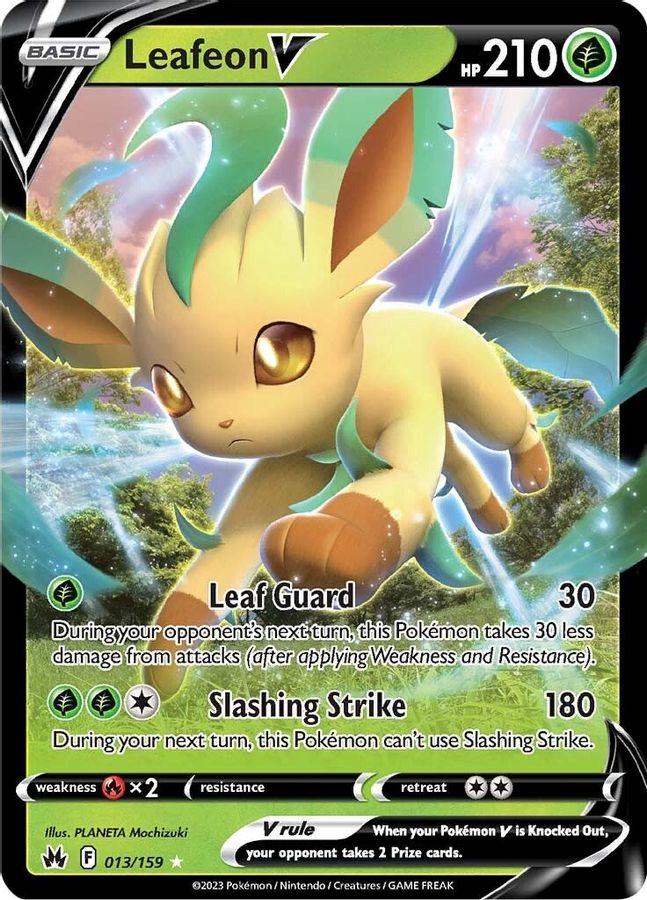 Buy Pokemon cards Australia - Leafeon V 013/159 - Premium Raw Card from Monster Mart - Pokémon Card Emporium - Shop now at Monster Mart - Pokémon Cards Australia. Crown Zenith, New 18 Mar