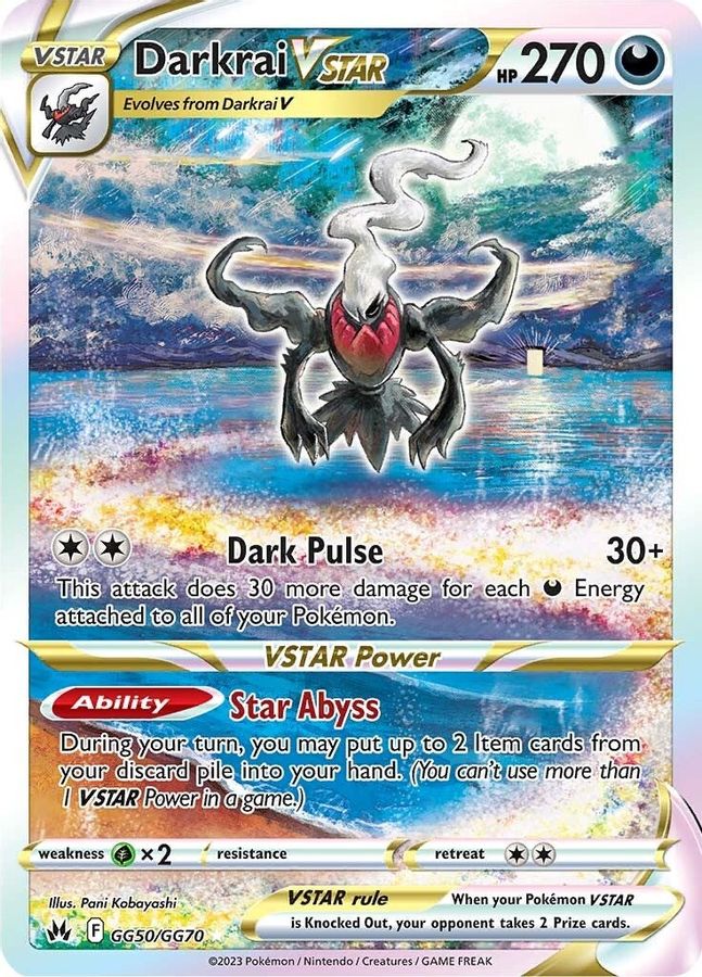 Buy Pokemon cards Australia - Darkrai VSTAR GG50/GG70 - Premium Raw Card from Monster Mart - Pokémon Card Emporium - Shop now at Monster Mart - Pokémon Cards Australia. Crown Zenith, Galarian Gallery, VSTAR