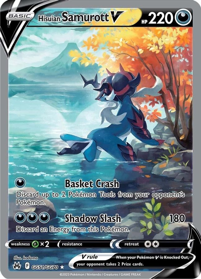 Buy Pokemon cards Australia - Samurott V GG51/GG70 - Premium Raw Card from Monster Mart - Pokémon Card Emporium - Shop now at Monster Mart - Pokémon Cards Australia. Crown Zenith, Galarian Gallery