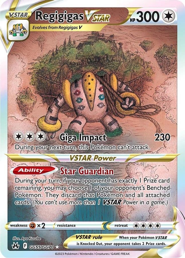 Buy Pokemon cards Australia - Regigigas VSTAR GG55/GG70 - Premium Raw Card from Monster Mart - Pokémon Card Emporium - Shop now at Monster Mart - Pokémon Cards Australia. BF20, Crown Zenith, Galarian Gallery, VSTAR