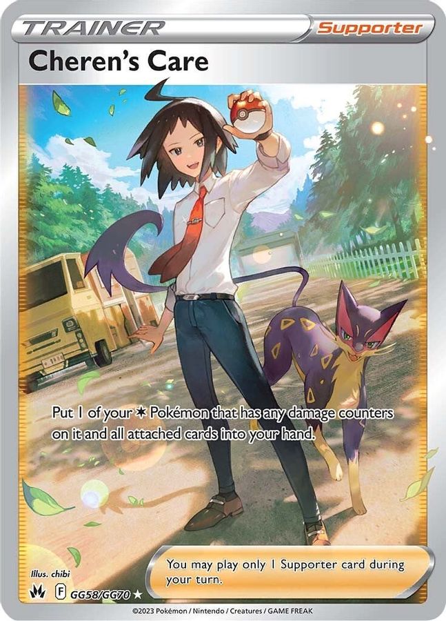 Buy Pokemon cards Australia - Cheren's Care Trainer GG58/GG70 - Premium Raw Card from Monster Mart - Pokémon Card Emporium - Shop now at Monster Mart - Pokémon Cards Australia. Crown Zenith, Galarian Gallery, Trainer