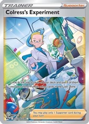 Buy Pokemon cards Australia - Colress's Experiment GG59/GG70 - Premium Raw Card from Monster Mart - Pokémon Card Emporium - Shop now at Monster Mart - Pokémon Cards Australia. Crown Zenith, Galarian Gallery, Trainer