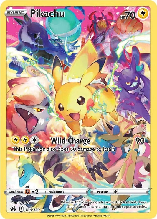 Buy Pokemon cards Australia - Pikachu 160/159 - Premium Raw Card from Monster Mart - Pokémon Card Emporium - Shop now at Monster Mart - Pokémon Cards Australia. Crown Zenith, Secret Rare