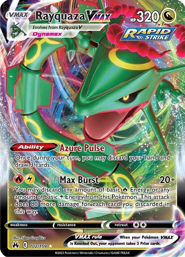 Buy Pokemon cards Australia - Rayquaza VMAX 102/159 - Premium  from Monster Mart - Pokémon Card Emporium - Shop now at Monster Mart - Pokémon Cards Australia. Crown Zenith, VMAX