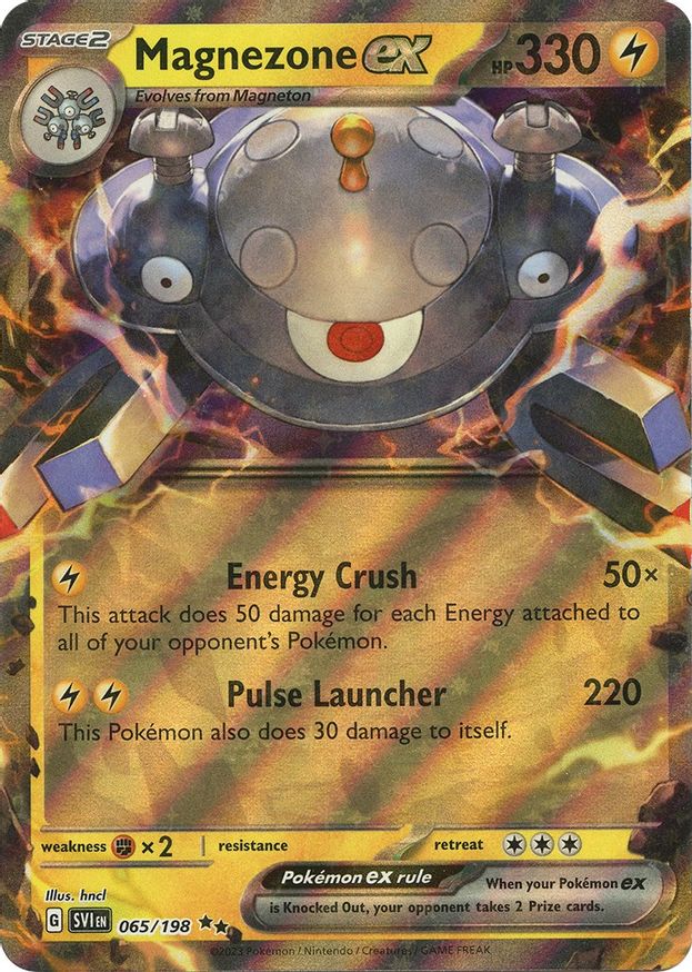 Buy Pokemon cards Australia - Magnezone EX 065/198 - Premium Raw Card from Monster Mart - Pokémon Card Emporium - Shop now at Monster Mart - Pokémon Cards Australia. EX, MMB50, Scarlet & Violet