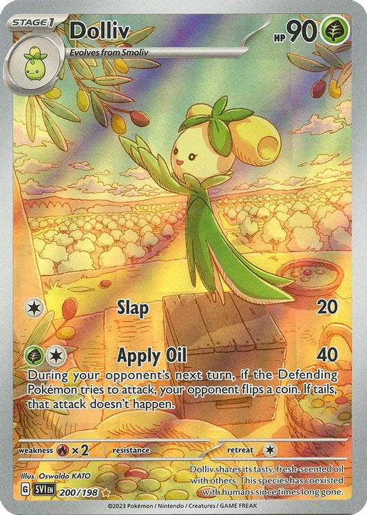 Buy Pokemon cards Australia - Dolliv 200/198 - Premium Raw Card from Monster Mart - Pokémon Card Emporium - Shop now at Monster Mart - Pokémon Cards Australia. Illustration Rare, Scarlet & Violet