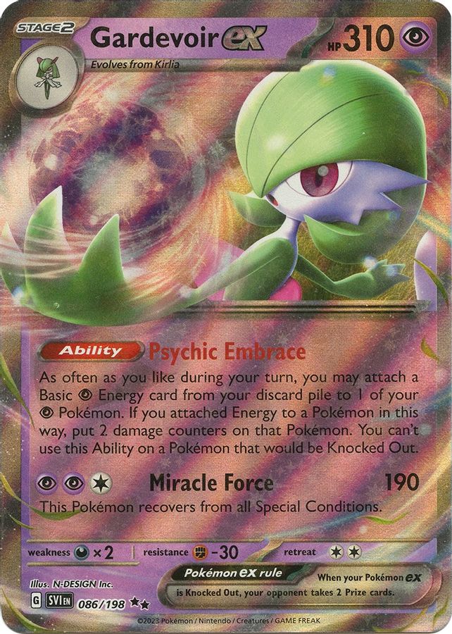 Buy Pokemon cards Australia - Gardevoir EX 086/198 - Premium Raw Card from Monster Mart - Pokémon Card Emporium - Shop now at Monster Mart - Pokémon Cards Australia. EX, MMB50, Scarlet & Violet