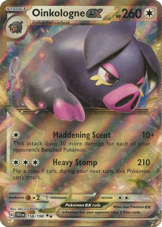 Buy Pokemon cards Australia - Oinkologne EX 158/198 - Premium Raw Card from Monster Mart - Pokémon Card Emporium - Shop now at Monster Mart - Pokémon Cards Australia. EX, MMB40, Scarlet & Violet