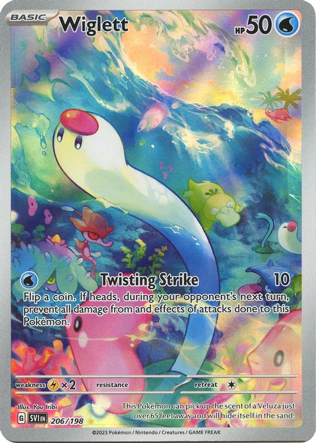 Buy Pokemon cards Australia - Wiglett 206/198 - Premium Raw Card from Monster Mart - Pokémon Card Emporium - Shop now at Monster Mart - Pokémon Cards Australia. Illustration Rare, Scarlet & Violet