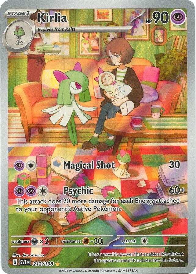 Buy Pokemon cards Australia - Kirlia 212/198 - Premium Raw Card from Monster Mart - Pokémon Card Emporium - Shop now at Monster Mart - Pokémon Cards Australia. Illustration Rare, Scarlet & Violet