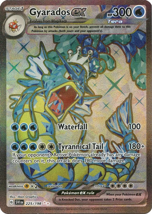 Buy Pokemon cards Australia - Gyarados EX 225/198 - Premium Raw Card from Monster Mart - Pokémon Card Emporium - Shop now at Monster Mart - Pokémon Cards Australia. EX, MMB10, Scarlet & Violet