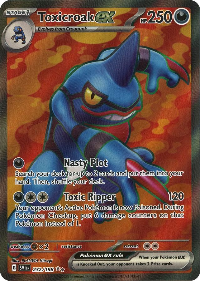 Buy Pokemon cards Australia - Toxicroak EX 232/198 - Premium  from Monster Mart - Pokémon Card Emporium - Shop now at Monster Mart - Pokémon Cards Australia. EX, Scarlet & Violet