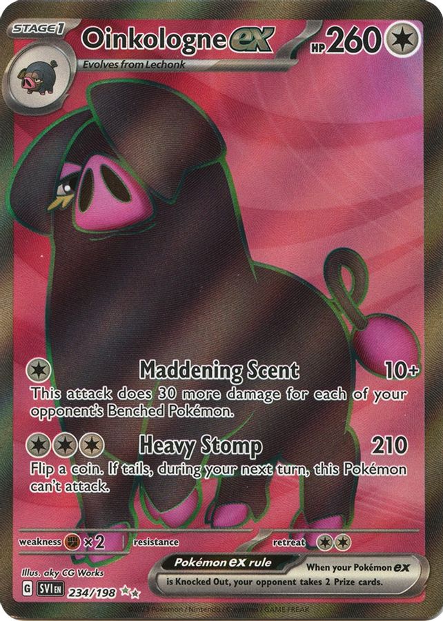 Buy Pokemon cards Australia - Oinkologne EX 234/198 - Premium Raw Card from Monster Mart - Pokémon Card Emporium - Shop now at Monster Mart - Pokémon Cards Australia. EX, MMB40, Scarlet & Violet