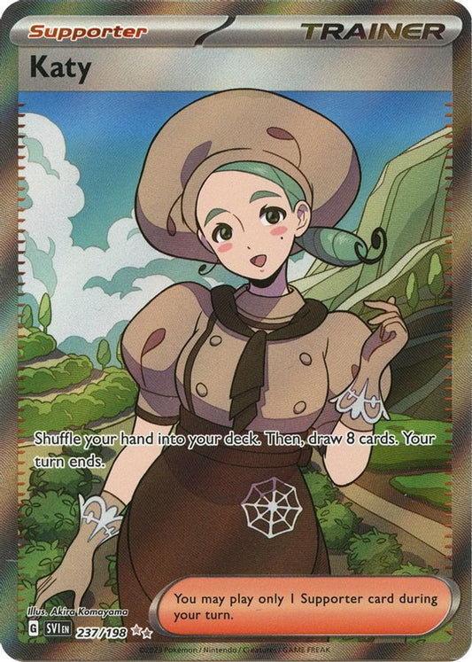 Buy Pokemon cards Australia - Katy 237/198 - Premium Raw Card from Monster Mart - Pokémon Card Emporium - Shop now at Monster Mart - Pokémon Cards Australia. Scarlet & Violet, Trainer