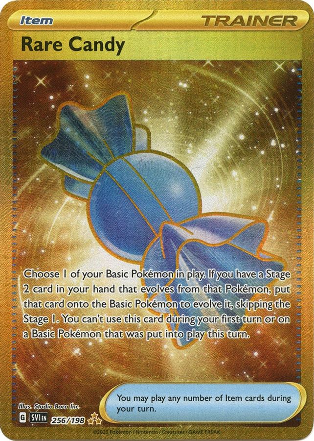 Buy Pokemon cards Australia - Rare Candy 256/198 - Premium Raw Card from Monster Mart - Pokémon Card Emporium - Shop now at Monster Mart - Pokémon Cards Australia. Gold, Scarlet & Violet, Secret Rare