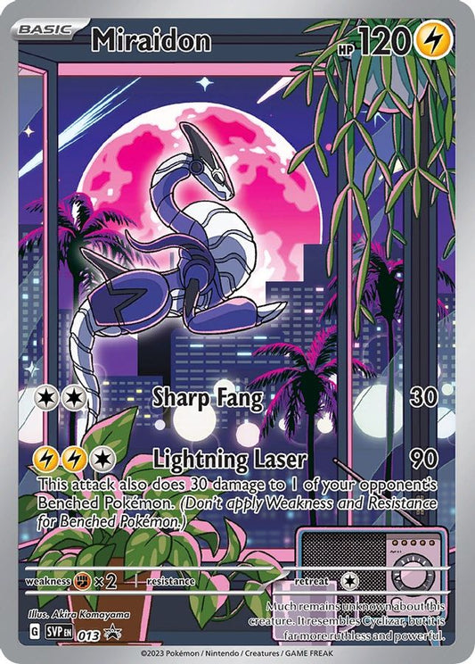 Buy Pokemon cards Australia - Miraidon 013 - Premium Raw Card from Monster Mart - Pokémon Card Emporium - Shop now at Monster Mart - Pokémon Cards Australia. Promo