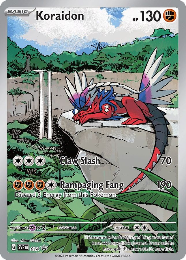 Buy Pokemon cards Australia - Koraidon 014 - Premium Raw Card from Monster Mart - Pokémon Card Emporium - Shop now at Monster Mart - Pokémon Cards Australia. Promo