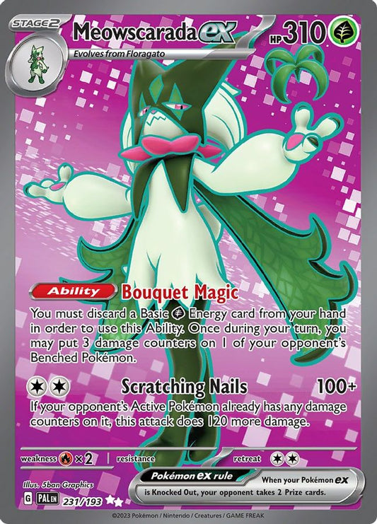 Buy Pokemon cards Australia - Meowscarada EX 231/193 - Premium  from Monster Mart - Pokémon Card Emporium - Shop now at Monster Mart - Pokémon Cards Australia. EX, Paldea Evolved, Ultra Rare