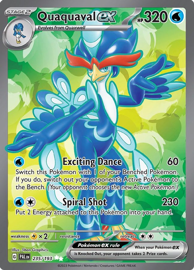 Buy Pokemon cards Australia - Quaquaval EX 235/193 - Premium Raw Card from Monster Mart - Pokémon Card Emporium - Shop now at Monster Mart - Pokémon Cards Australia. EX, MMB20, Paldea Evolved