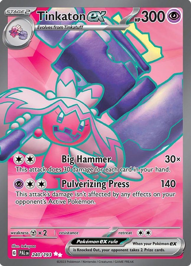 Buy Pokemon cards Australia - Tinkaton EX 240/193 - Premium Raw Card from Monster Mart - Pokémon Card Emporium - Shop now at Monster Mart - Pokémon Cards Australia. EX, Paldea Evolved