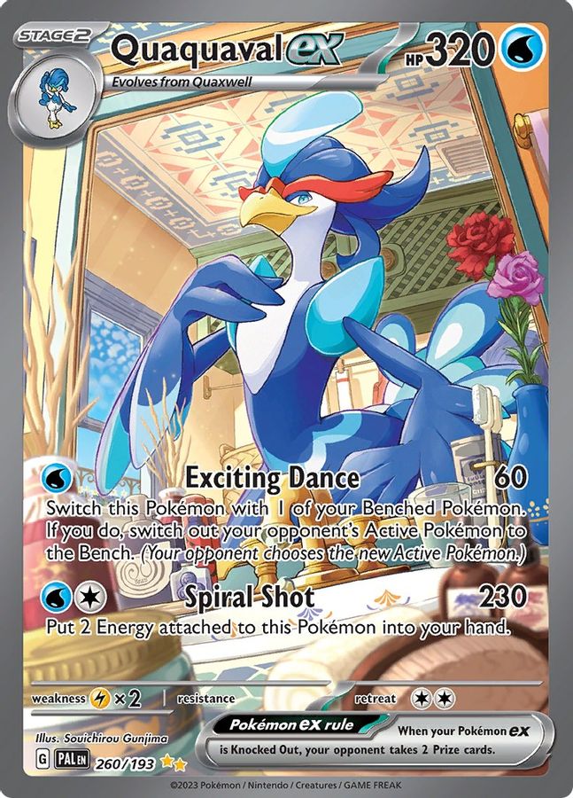 Buy Pokemon cards Australia - Quaquaval EX 260/193 - Premium Raw Card from Monster Mart - Pokémon Card Emporium - Shop now at Monster Mart - Pokémon Cards Australia. EX, Paldea Evolved, Special Illustration Rare