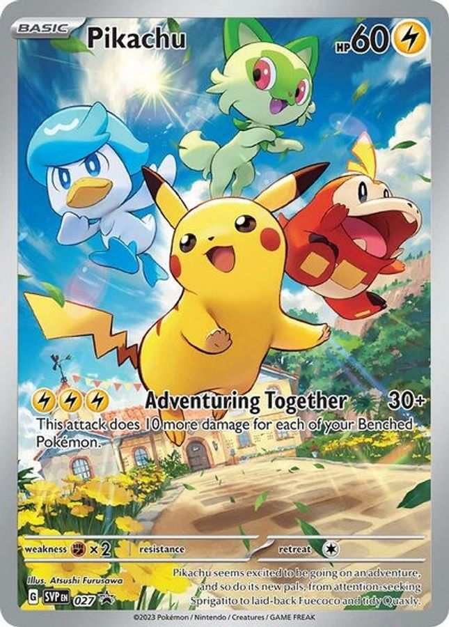 Buy Pokemon cards Australia - Pikachu 027 Sealed - Premium Raw Card from Monster Mart - Pokémon Card Emporium - Shop now at Monster Mart - Pokémon Cards Australia. Promo, Scarlet & Violet