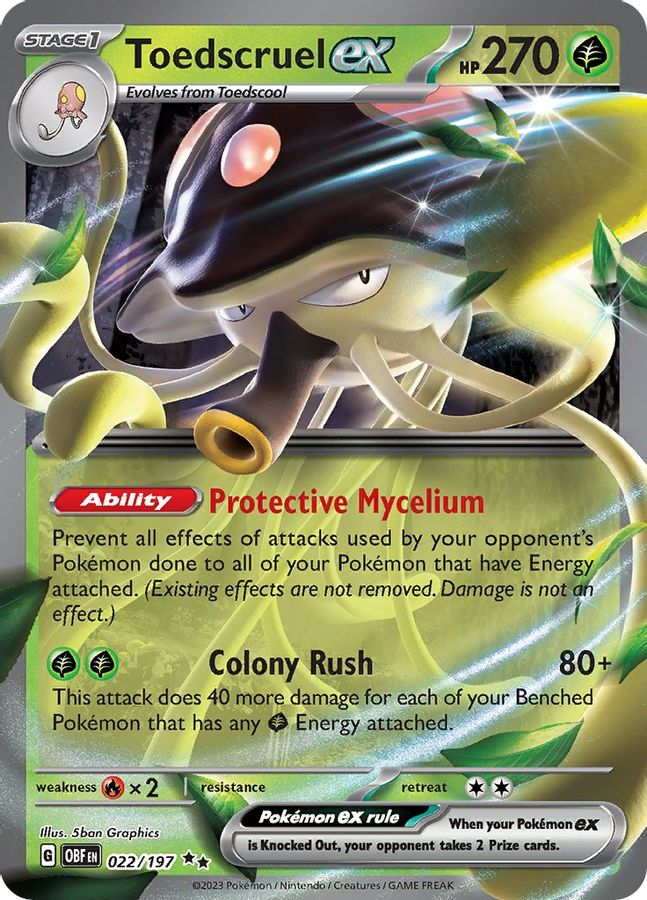 Buy Pokemon cards Australia - Toedscruel EX 022/197 - Premium Raw Card from Monster Mart - Pokémon Card Emporium - Shop now at Monster Mart - Pokémon Cards Australia. EX, Obsidian Flames