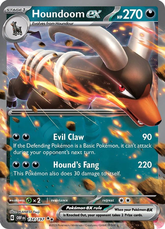 Buy Pokemon cards Australia - Houndoom EX 134/197 - Premium Raw Card from Monster Mart - Pokémon Card Emporium - Shop now at Monster Mart - Pokémon Cards Australia. EX, MMB10, Obsidian Flames